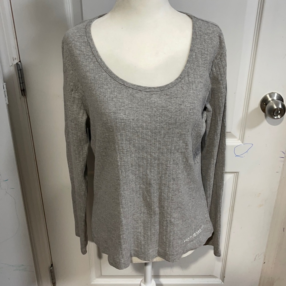 Vintage Y2k women Polo Jeans Long Sleeve Grey Tee